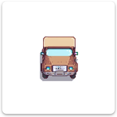 shipping truck with logo sticker