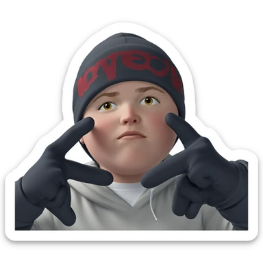 mysterious boy in hoodie sticker