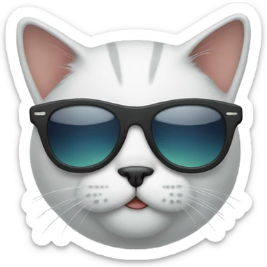 Cat with sunglasses sticker