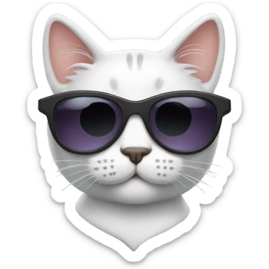 Cat with sunglasses sticker