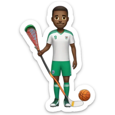 a man with a goal sticker