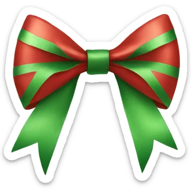 Christmas bow sticker
