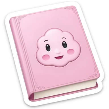pink bookbook and fragance sticker