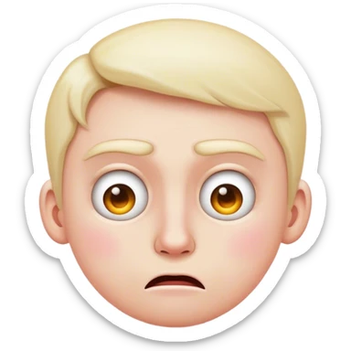 Unimpressed emoji face sticker