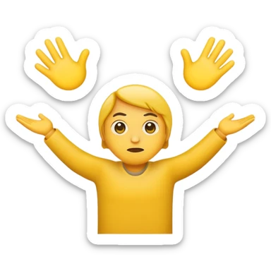 shrugging emoji sticker