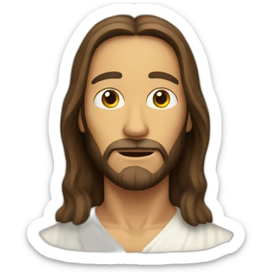Jesus but his head is the one of a velociraptor sticker