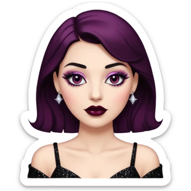 Glitter noir darling sticker