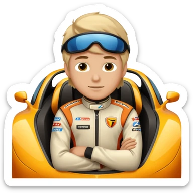 A rich boy in the super car  sticker