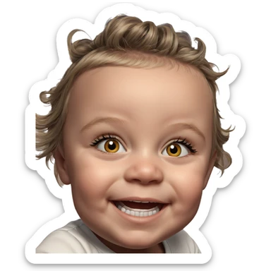 smiling girl portrait looking at viewer sticker