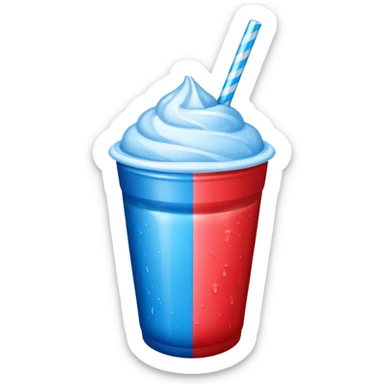 Red slushie in a white and blue cup  sticker