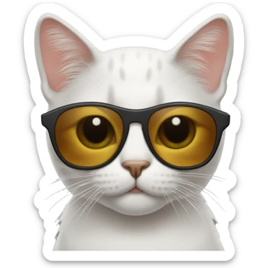 Cat with sunglasses sticker