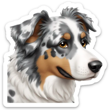 Berger australien bleu merle sticker