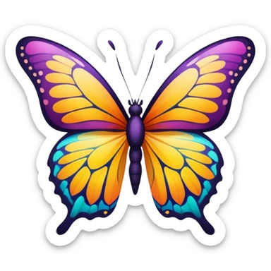 A butterfly cute sticker to hide my face on the photo sticker