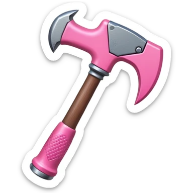 Pink hardware hammer with hardware nails sticker