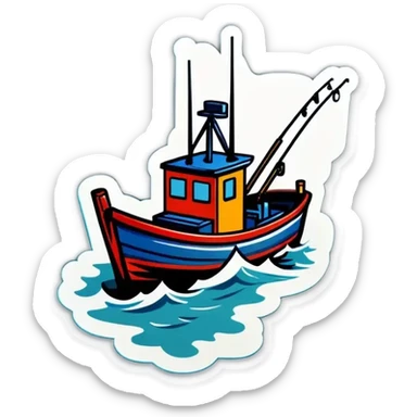 fishing boat sticker