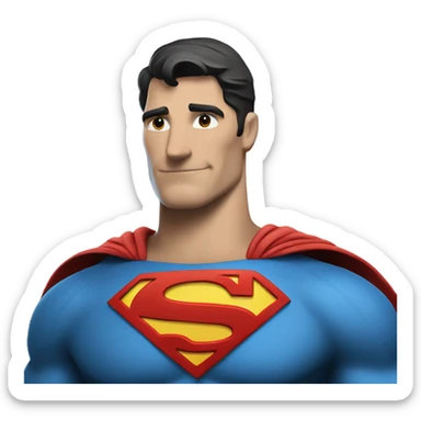 superman with "A" symbol logo sticker