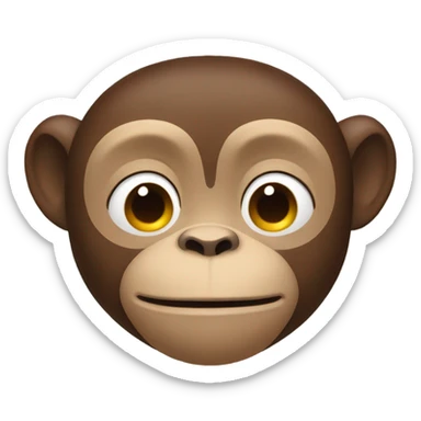 monkey, sigh of relief sticker