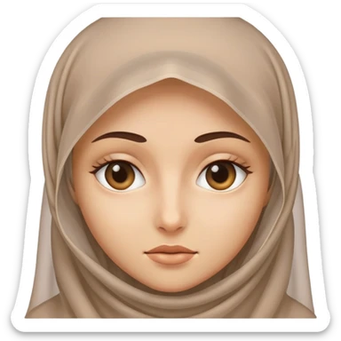 a veiled person rather than a girl sticker