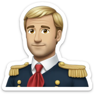 macron qui embrasse marine le peine sticker