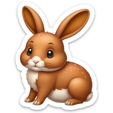 Un conejo con manchas canela sticker