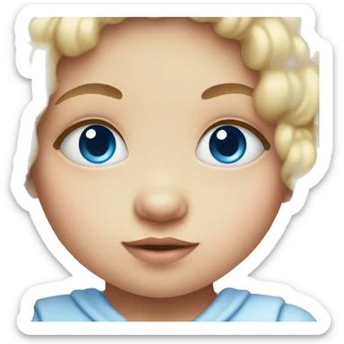 little baby girl with blue eyes sticker
