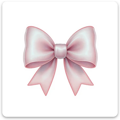 bow emoji, cute and shiny, with a heart accent, no background sticker