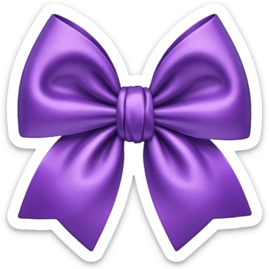 Purple bow sticker