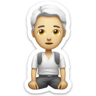 tired freelancer white sticker