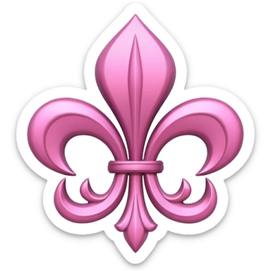 Jeff Koons style pink fleur de lis sculpture  sticker