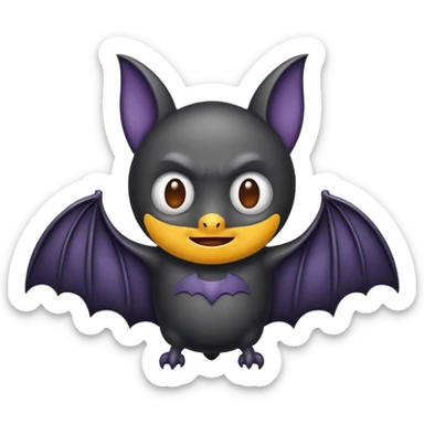 Bat cartoon sticker