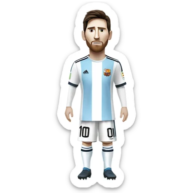 Lionel messi as a ghost sticker