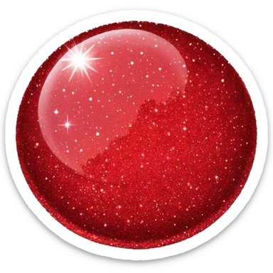 red glitter sky sticker
