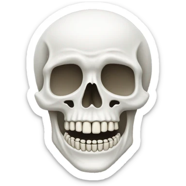 white Skeleton skull sticker