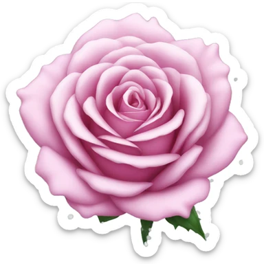 Pink rose with snow sticker
