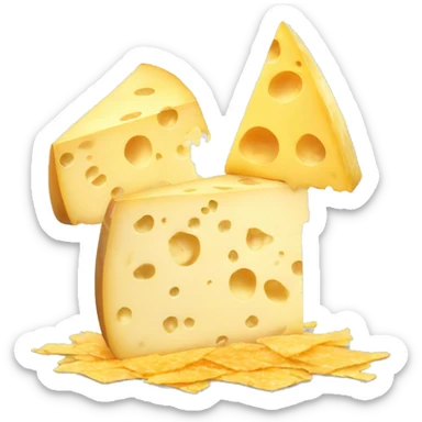 cheese and flake sticker