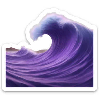 Purple tsunami  sticker