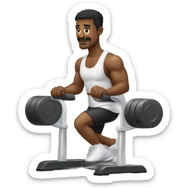 caiesthenic, a man do excerise on parallettes sticker