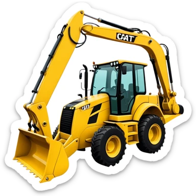 Backhoe Loader - Caterpillar 430F (Model Year: 2021) (Iconic colour: Yellow) sticker