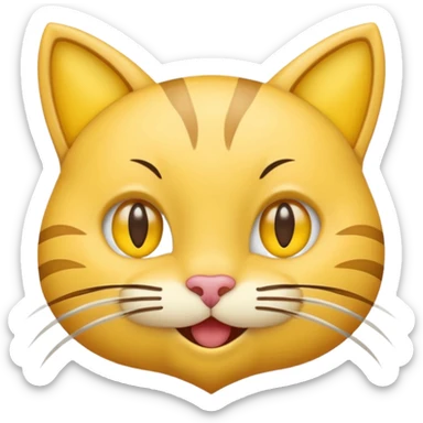 combine 😘, 😺, yellow face sticker