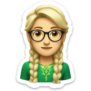 Zelda wearing glasses sticker
