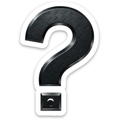 can you do one black question mark sticker