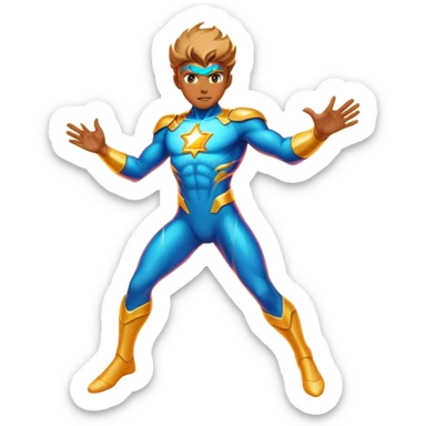 A cosmic-powered hero who moves at the speed of light and can manipulate neon energy to create illusions. sticker
