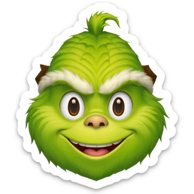 the grinch face smiling emoji sticker