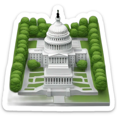 3D mini version of washington dc sticker