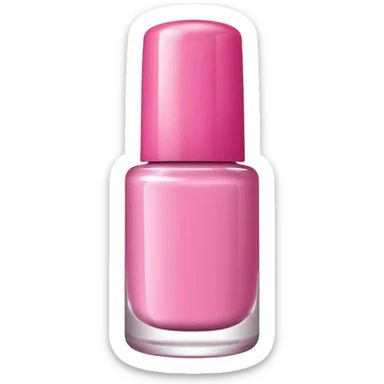 pink nail polish bottle sticker