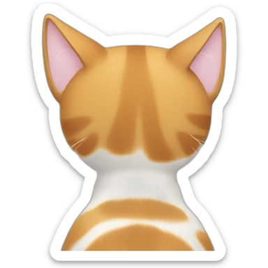 back view cat sticker