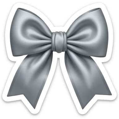 simple grey bow sticker