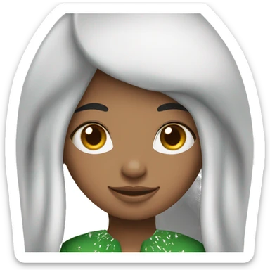 christmas elf black hair girl sticker