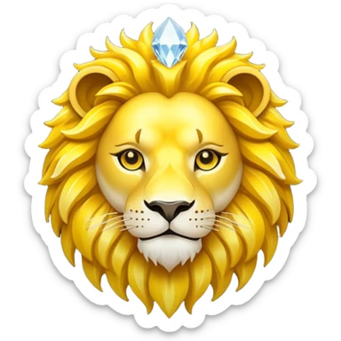 glitter yellow and white pokemon crystal light lion sticker