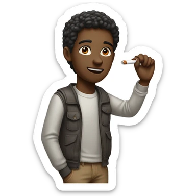 a guy high on weed  sticker